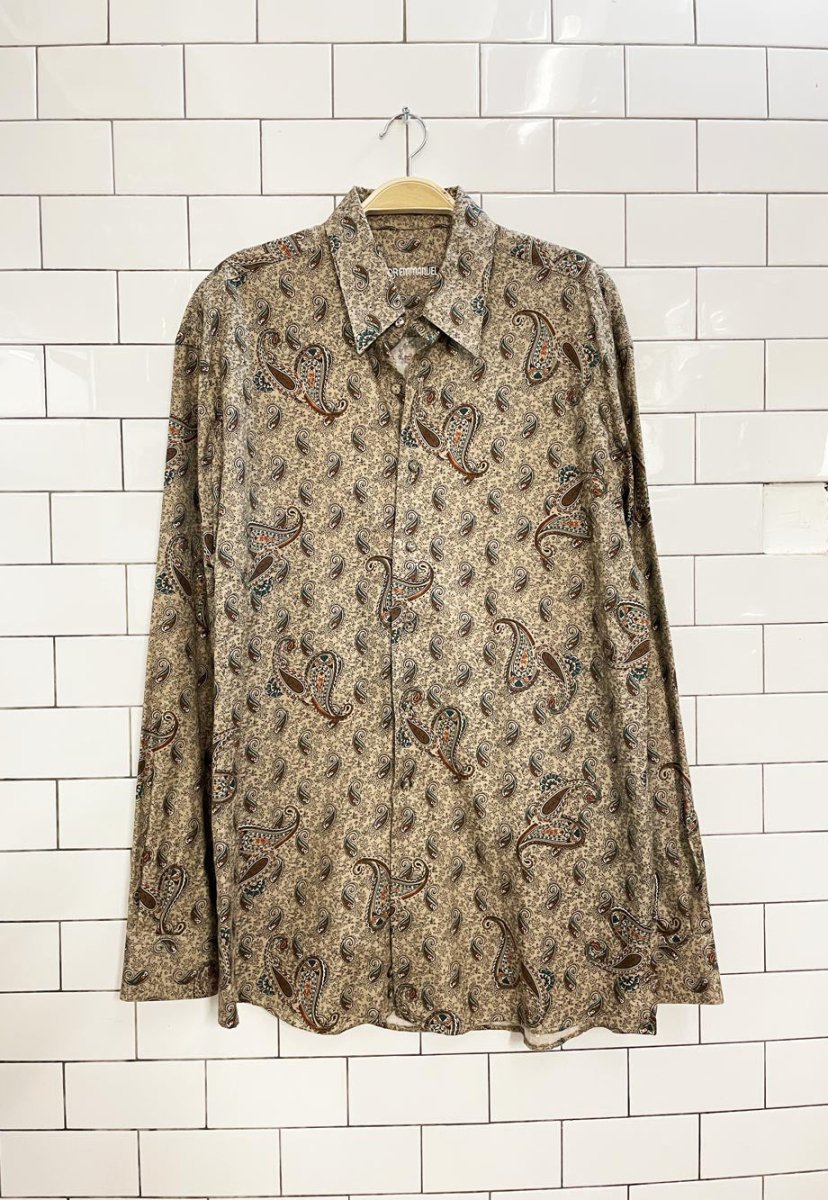 victor emmanual paisley shirt - good market thrift store