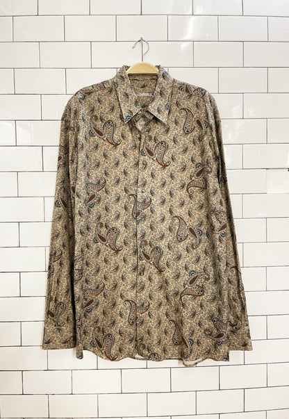 victor emmanual paisley shirt - good market thrift store