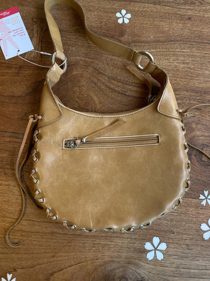 y2k kenneth cole braided leather shoulder bag