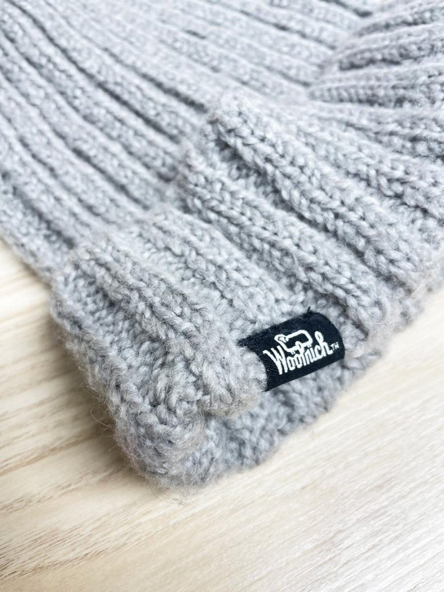 woolrich wool - blend knit toque with rabbit fur pom - good market thrift store