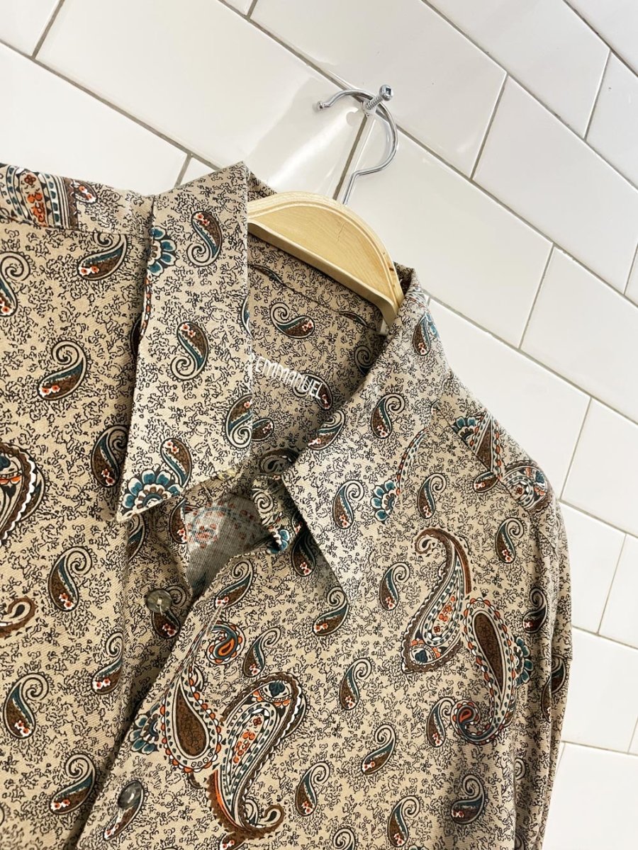 victor emmanual paisley shirt - good market thrift store