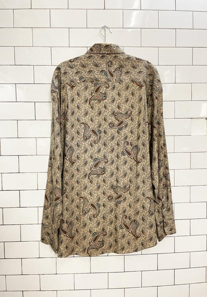 victor emmanual paisley shirt - good market thrift store