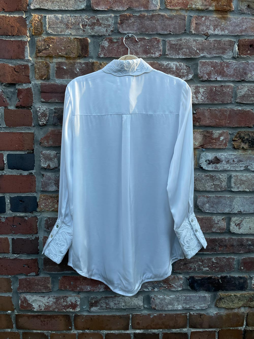 cos 2024 embroidered collar satin shirt