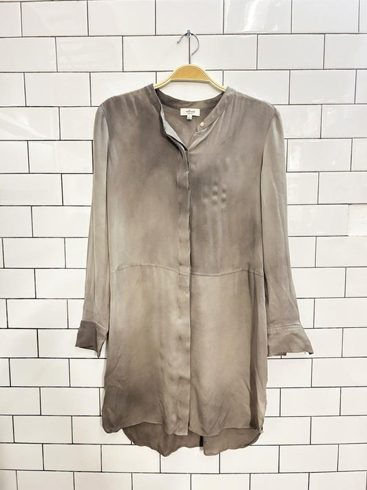wilfred bossut oversized silk shirt dress - good market thrift store
