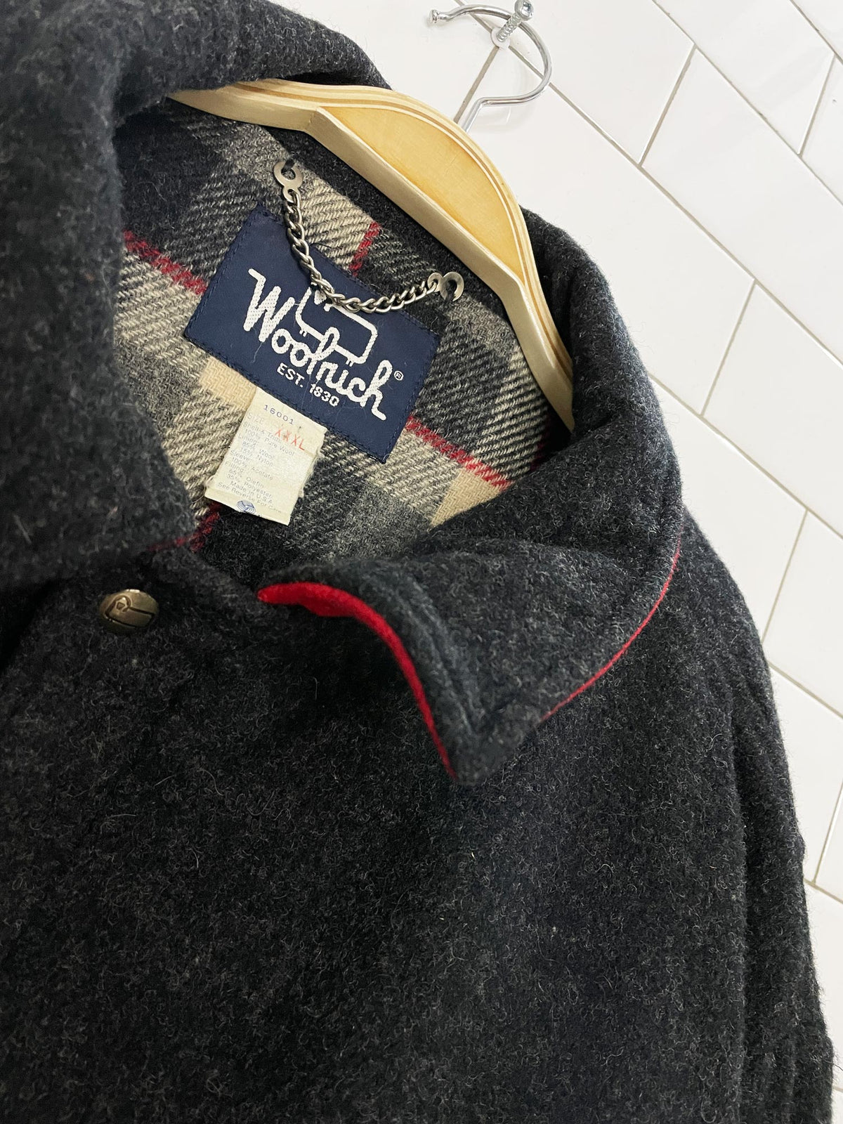 vintage 90s woolrich 100% wool bomber jacket | made in USA
