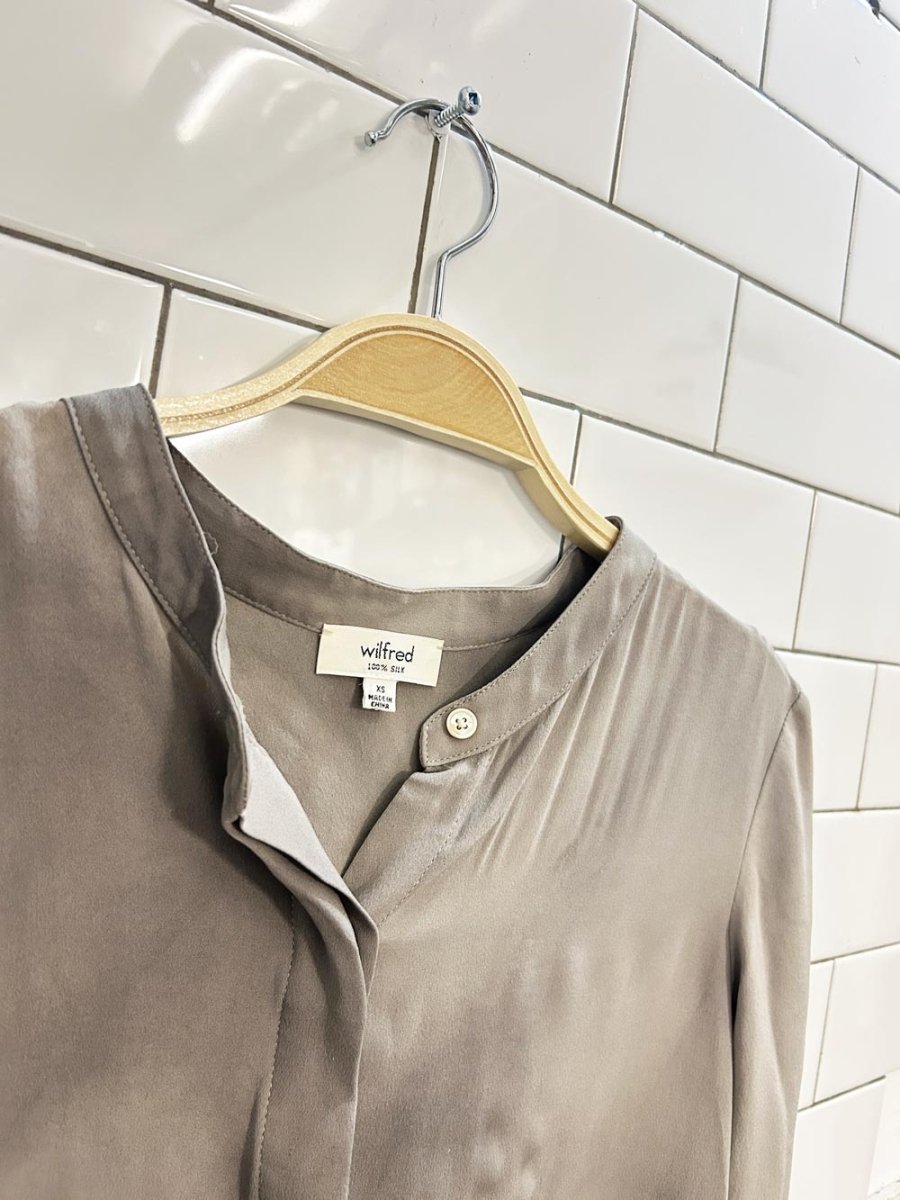 wilfred bossut oversized silk shirt dress - good market thrift store