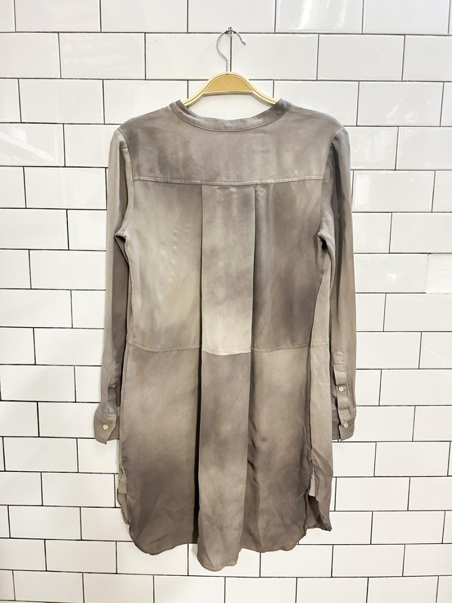 wilfred bossut oversized silk shirt dress - good market thrift store