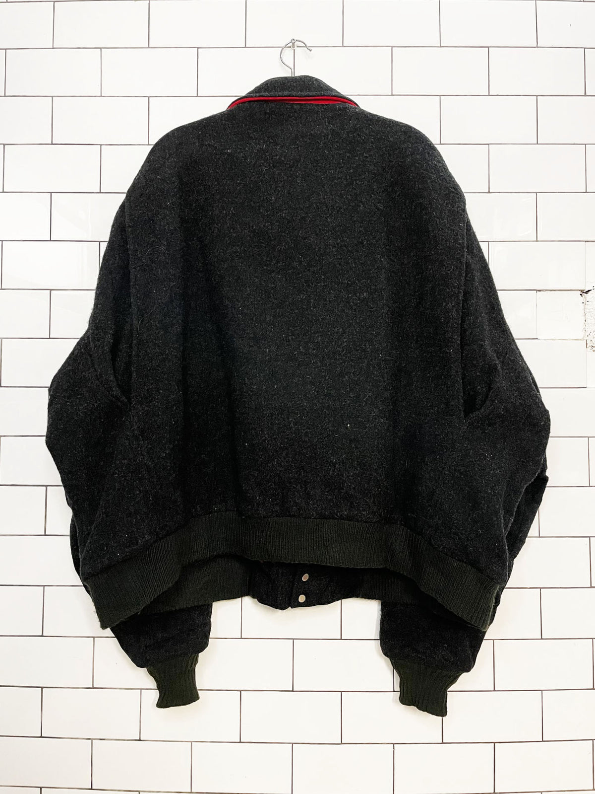 vintage 90s woolrich 100% wool bomber jacket | made in USA