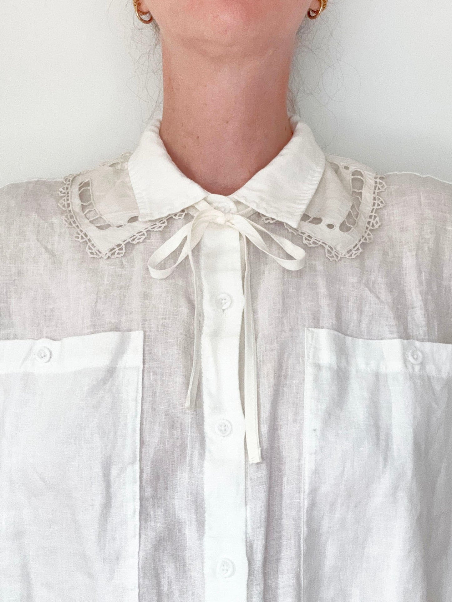 vintage handmade crochet knit collar | rework