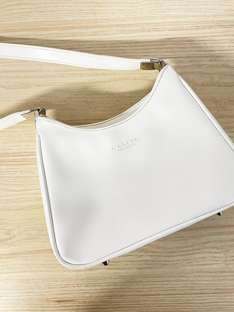 vintage celite col. faux leather structured shoulder bag - good market thrift store