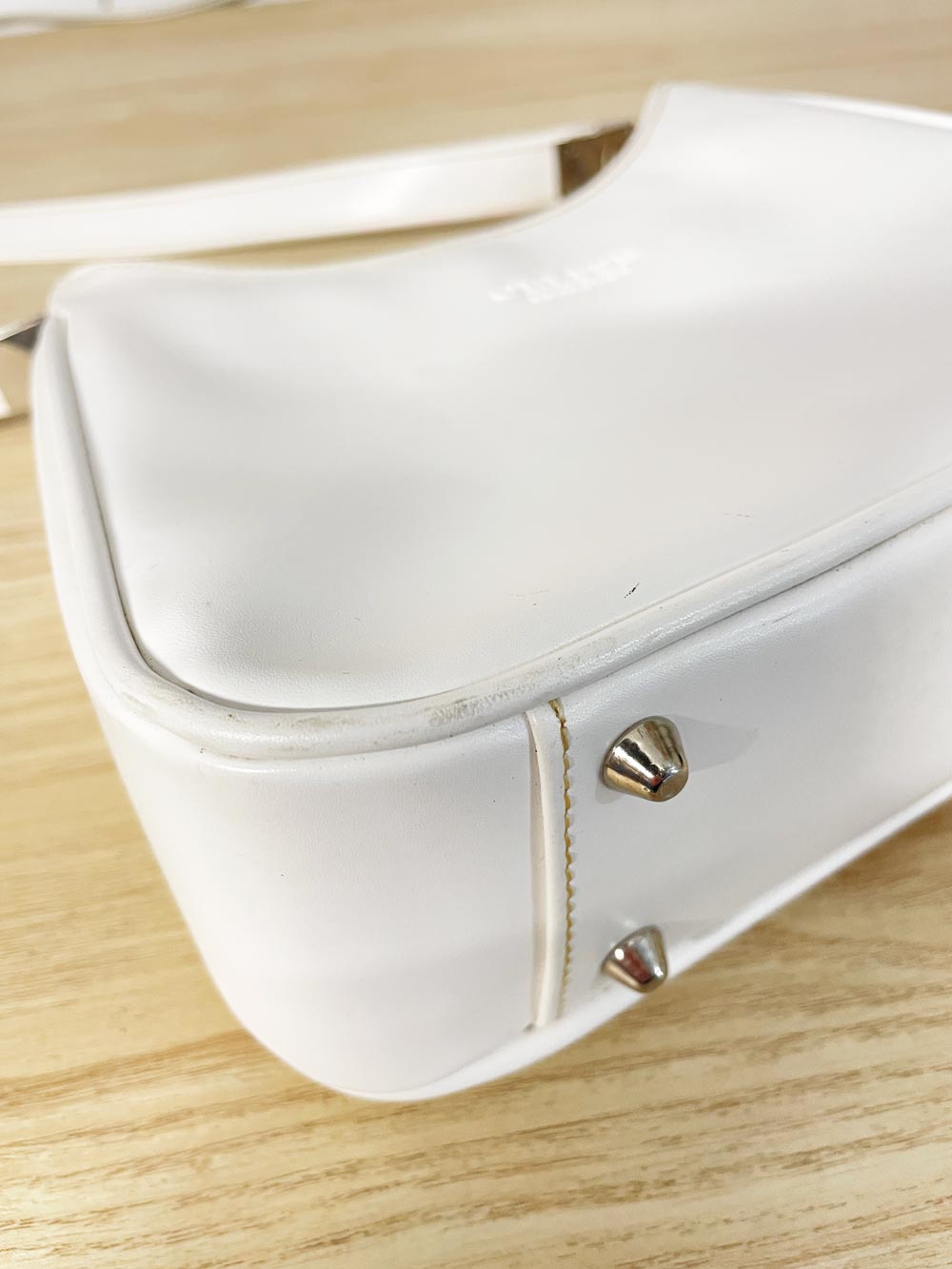 vintage celite col. faux leather structured shoulder bag - good market thrift store