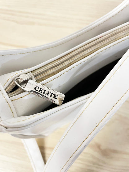 vintage celite col. faux leather structured shoulder bag - good market thrift store