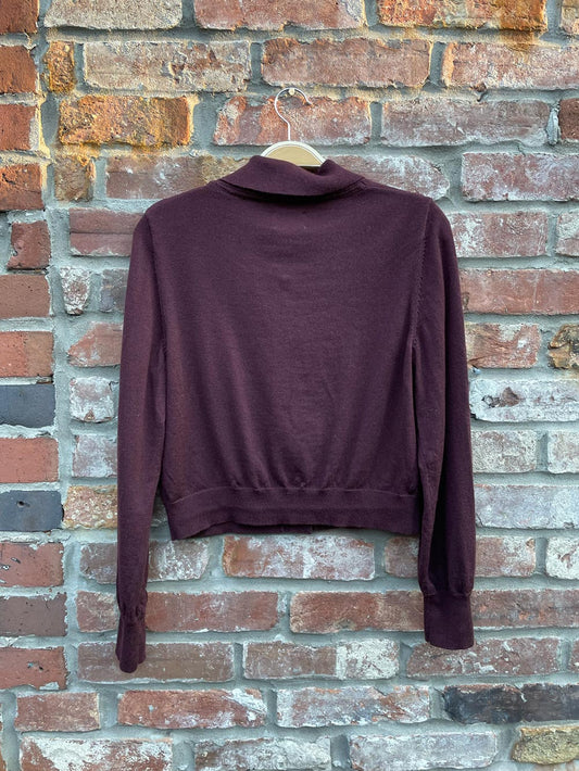 frank and oak 100% merino wool collared cardigan
