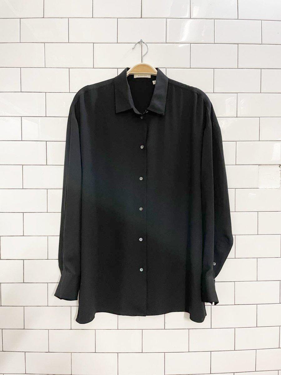 babaton oversized semi - sheer blouse - good market thrift store