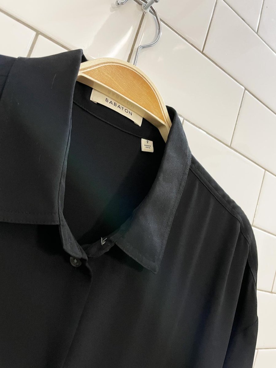 babaton oversized semi - sheer blouse - good market thrift store