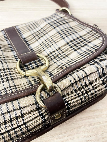 vintage amberhill 5/A baker plaid saddle bag - good market thrift store