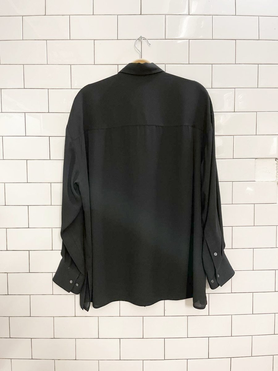 babaton oversized semi - sheer blouse - good market thrift store