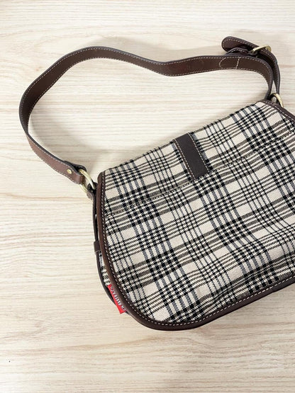 vintage amberhill 5/A baker plaid saddle bag - good market thrift store