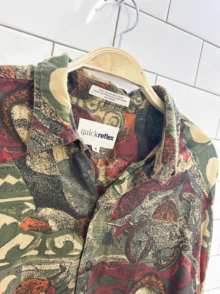 vintage 90s quick reflex retro oversized shirt - good market thrift store