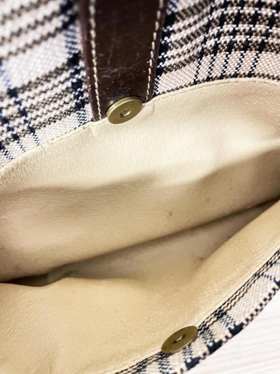 vintage amberhill 5/A baker plaid saddle bag - good market thrift store