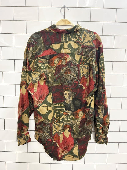 vintage 90s quick reflex retro oversized shirt - good market thrift store