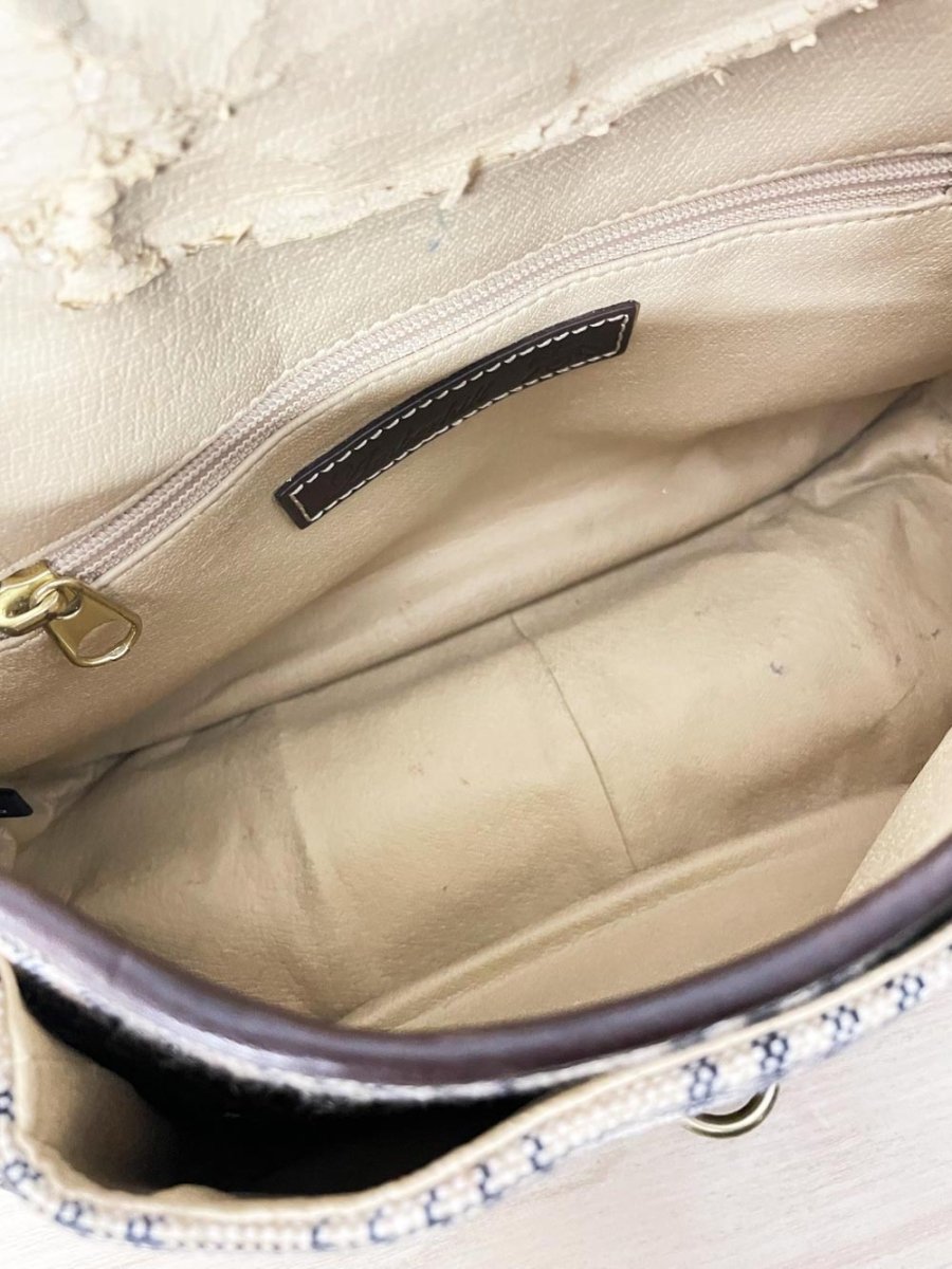 vintage amberhill 5/A baker plaid saddle bag - good market thrift store