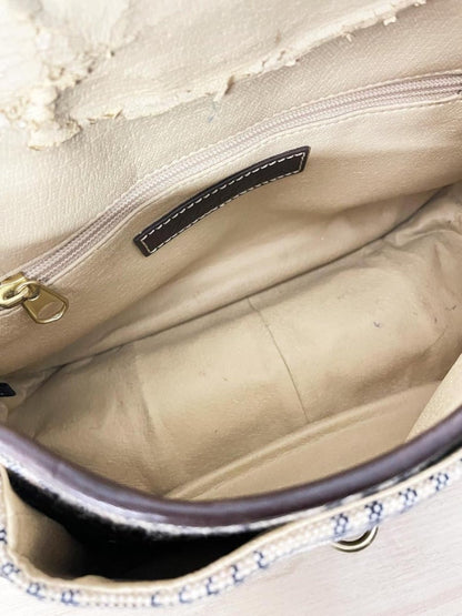 vintage amberhill 5/A baker plaid saddle bag - good market thrift store