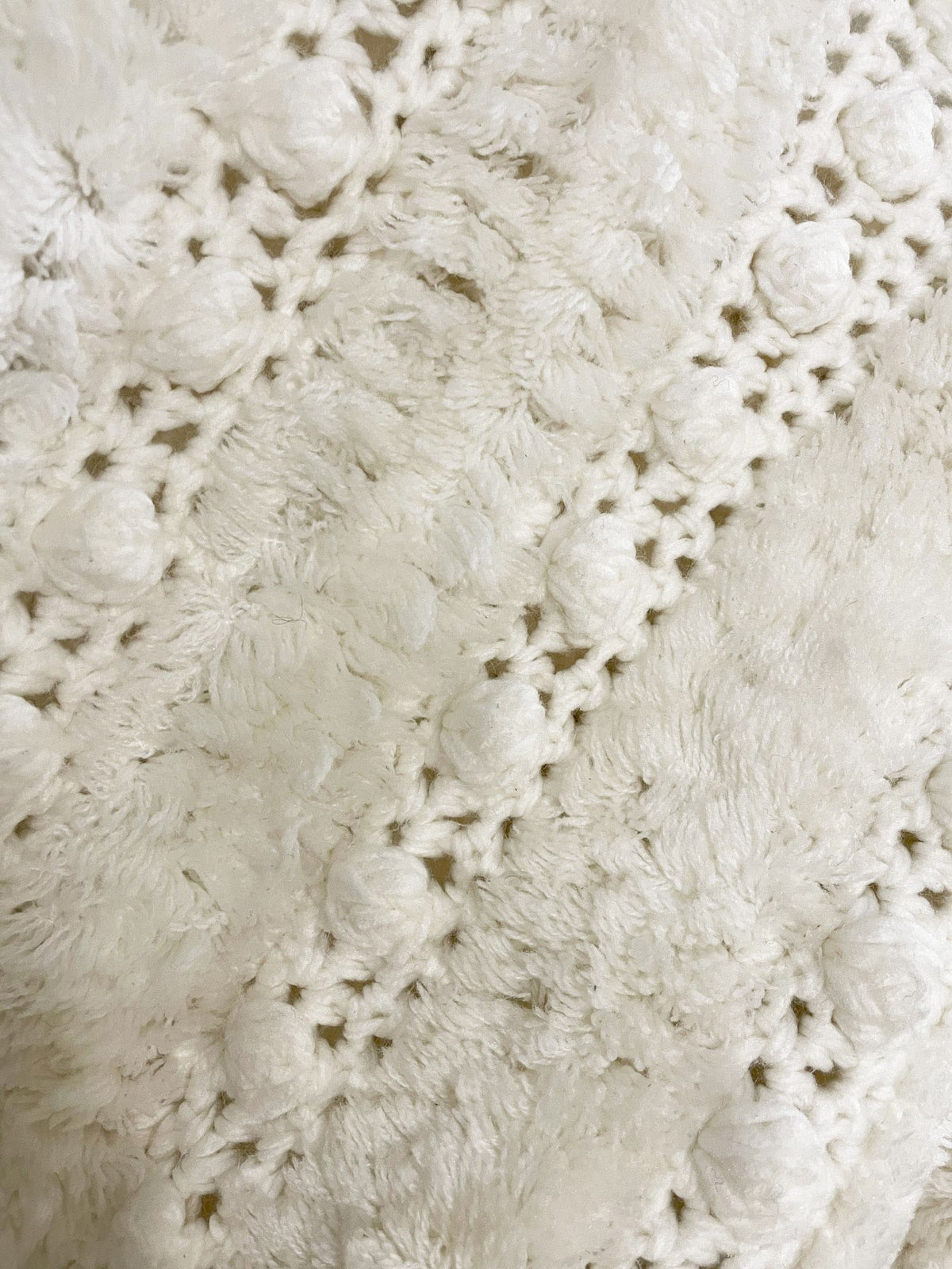 vintage 70s answers by riddles inc crochet shag knit boho sweater jacket
