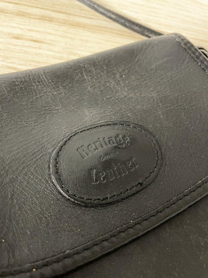 vintage heritage leather crossbody bag - good market thrift store