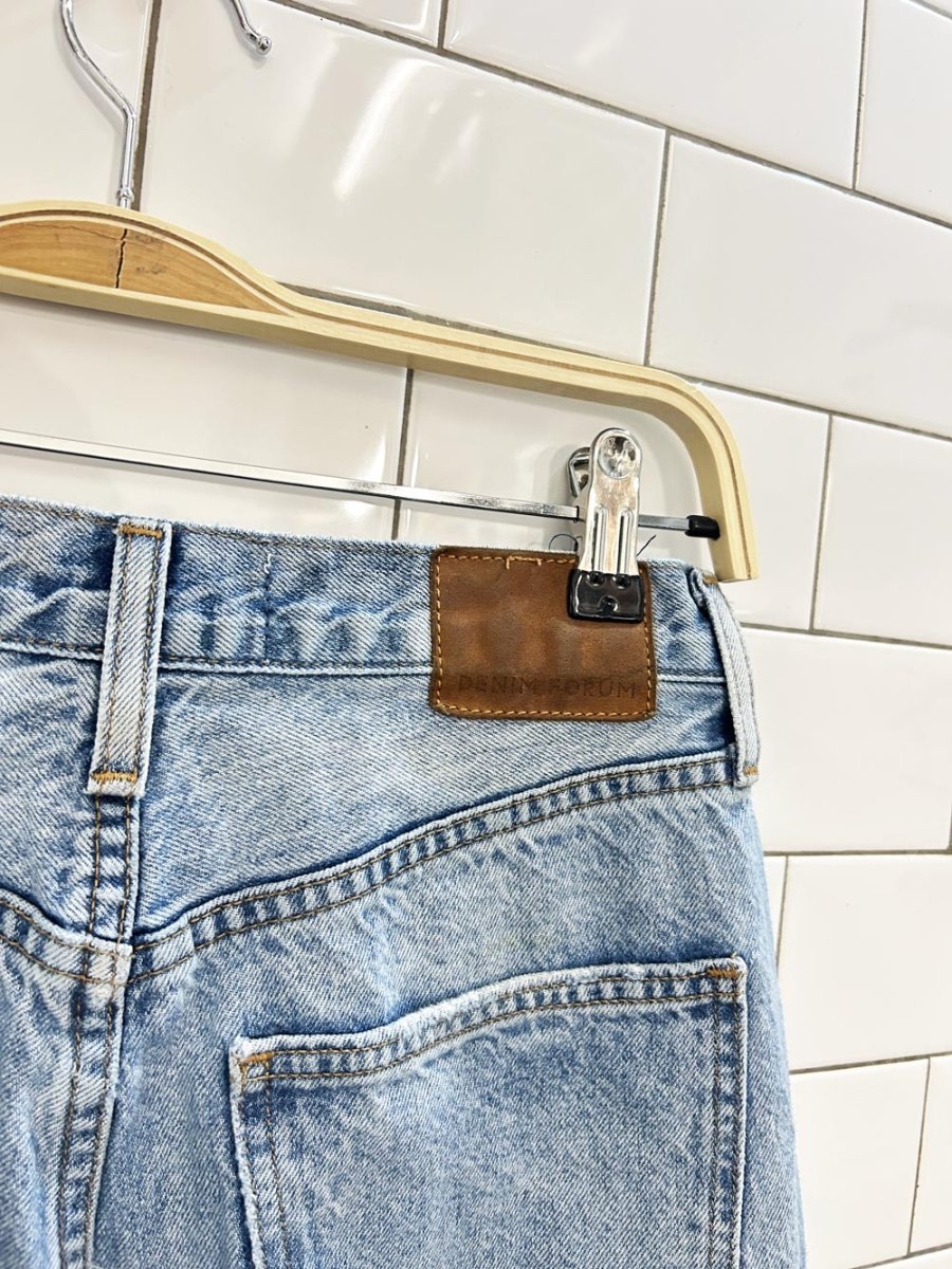 denim forum joni high rise loose fit distressed jeans - good market thrift store