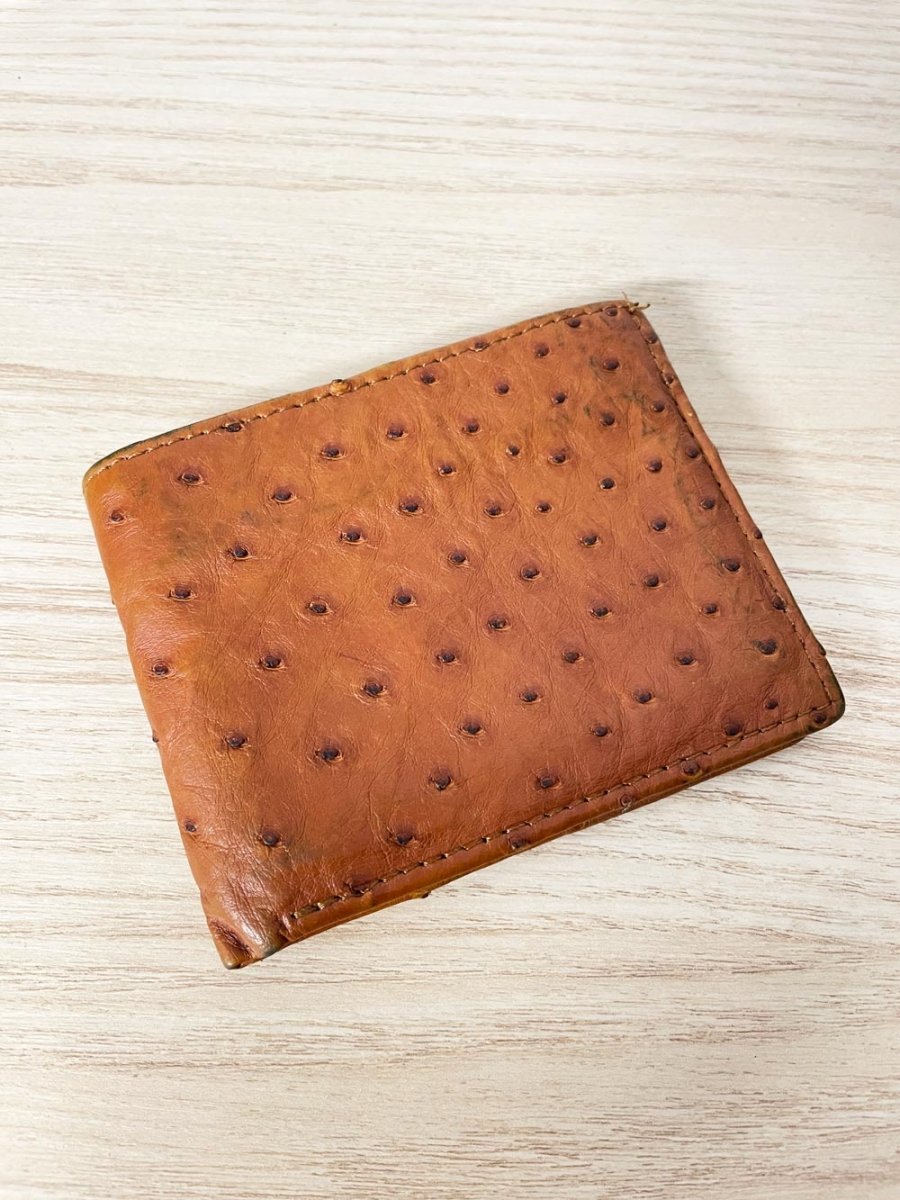 vintage ostrich leather wallet - good market thrift store
