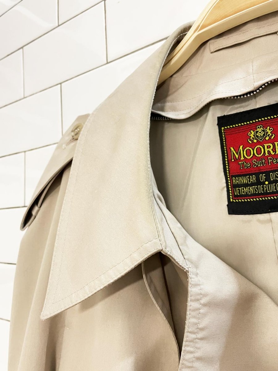 vintage 80s moores classic trench coat - good market thrift store