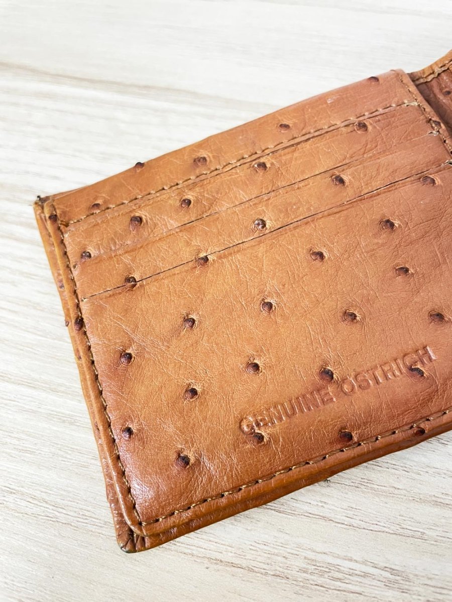 vintage ostrich leather wallet - good market thrift store