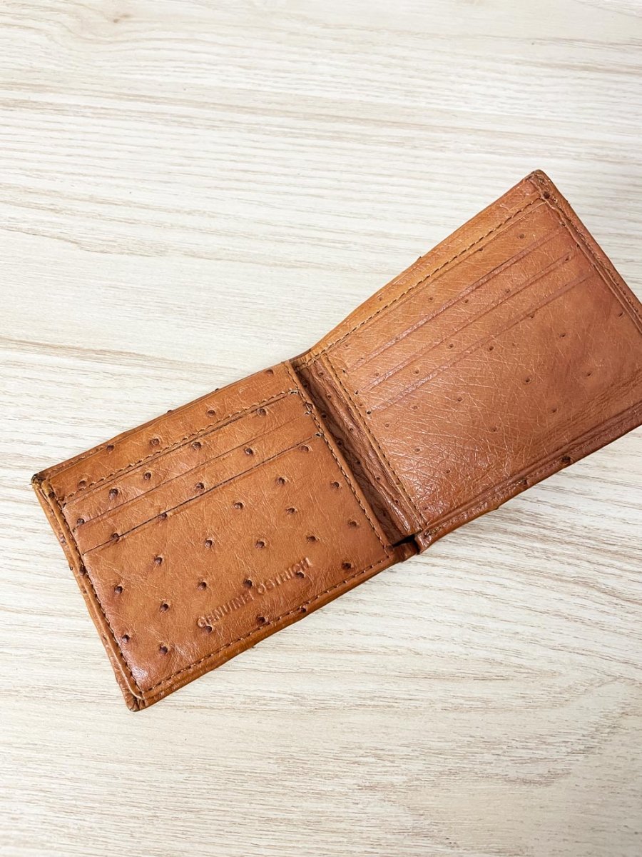 vintage ostrich leather wallet - good market thrift store