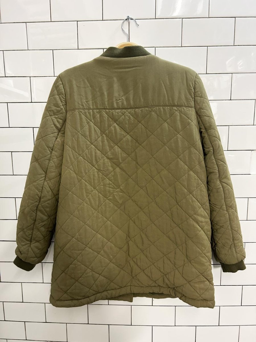 cozy layered quilted liner coat - good market thrift store