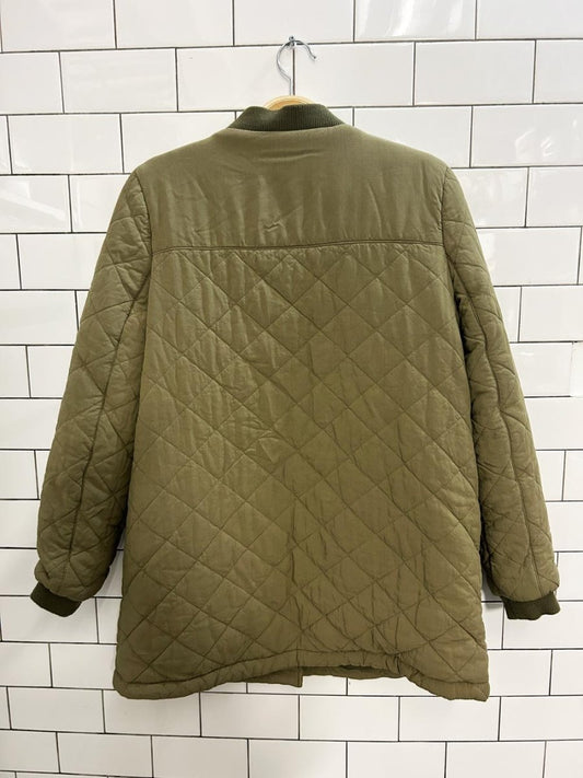 cozy layered quilted liner coat - good market thrift store