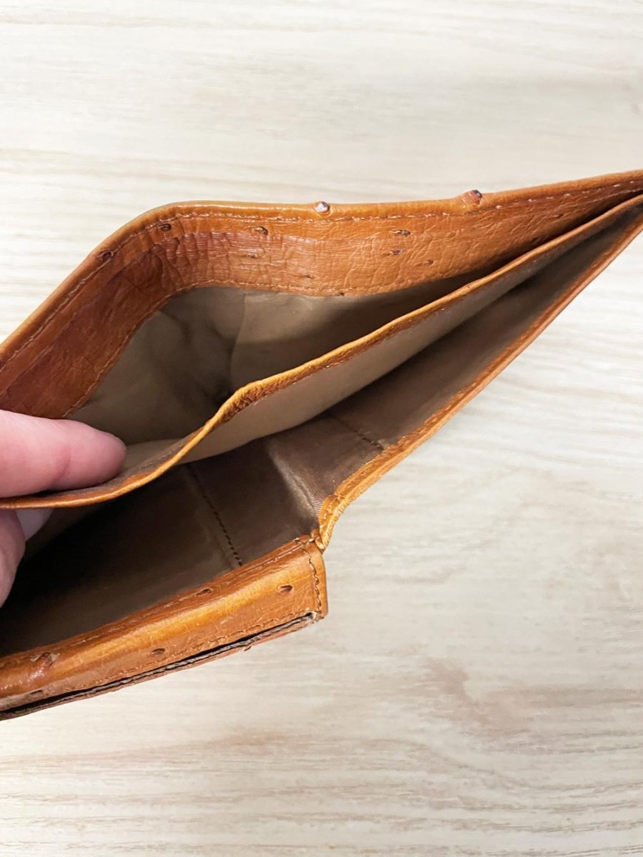 vintage ostrich leather wallet - good market thrift store