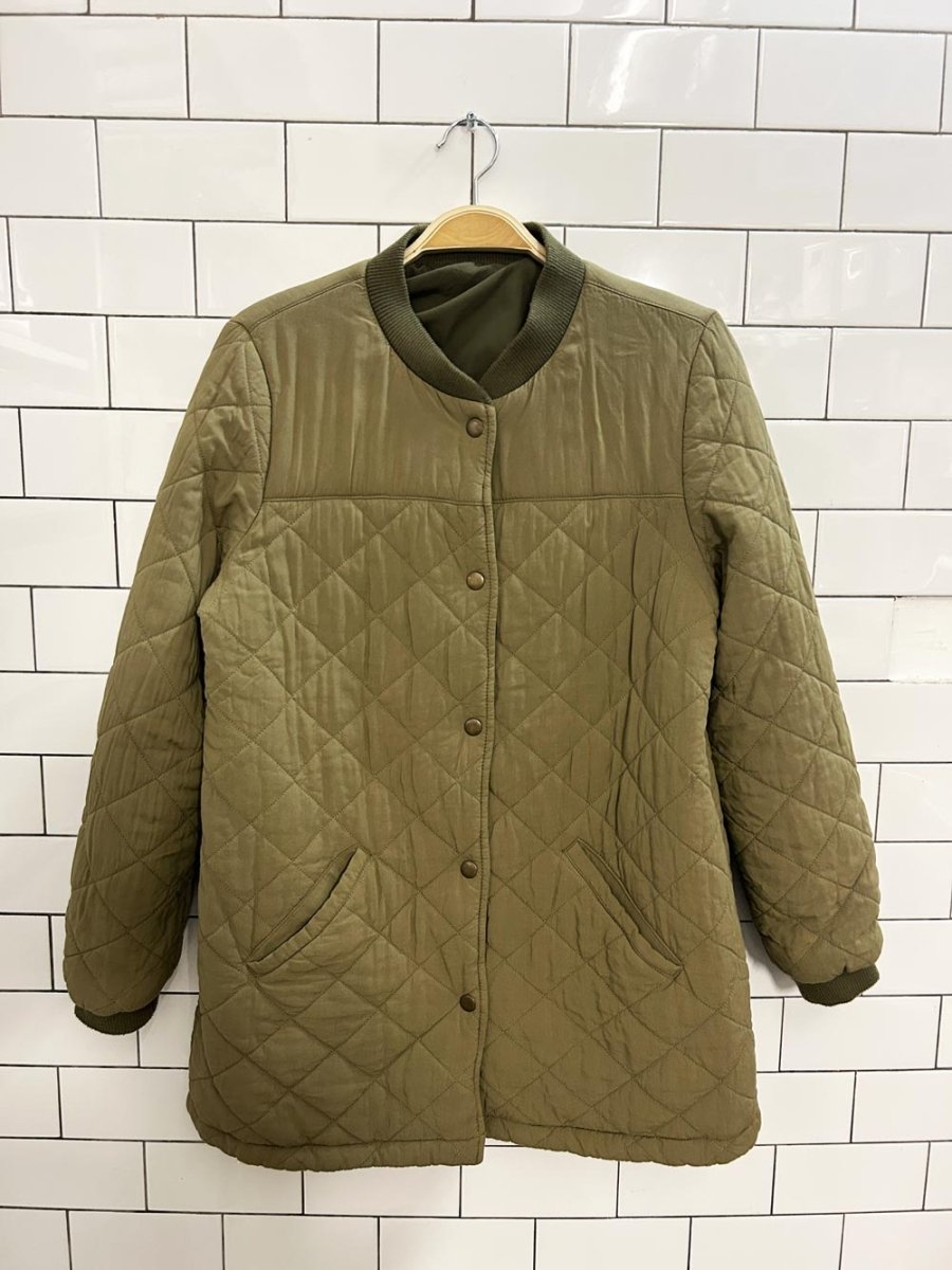 cozy layered quilted liner coat - good market thrift store