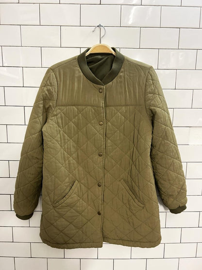 cozy layered quilted liner coat - good market thrift store