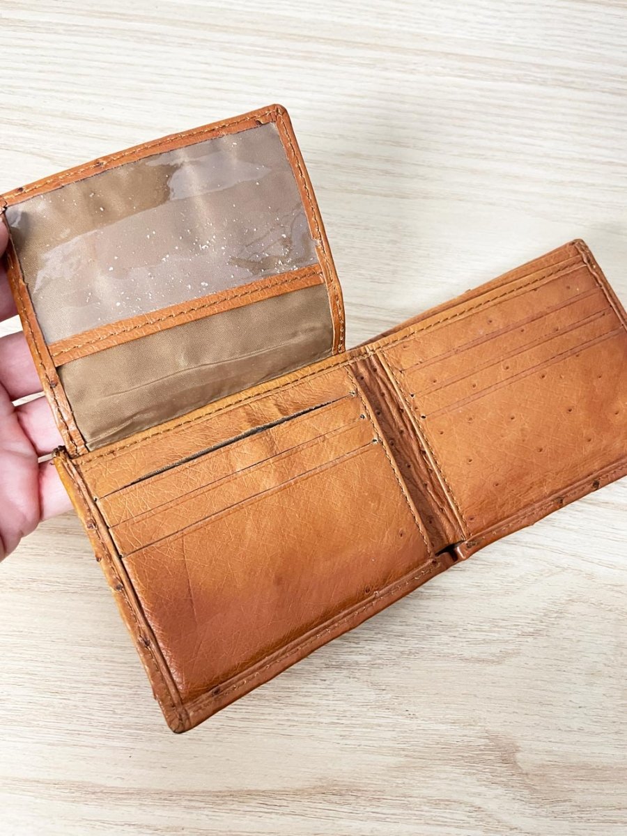 vintage ostrich leather wallet - good market thrift store
