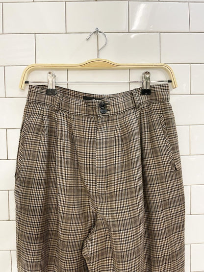 vintage alanni wool houndstooth pleated trouser - good market thrift store