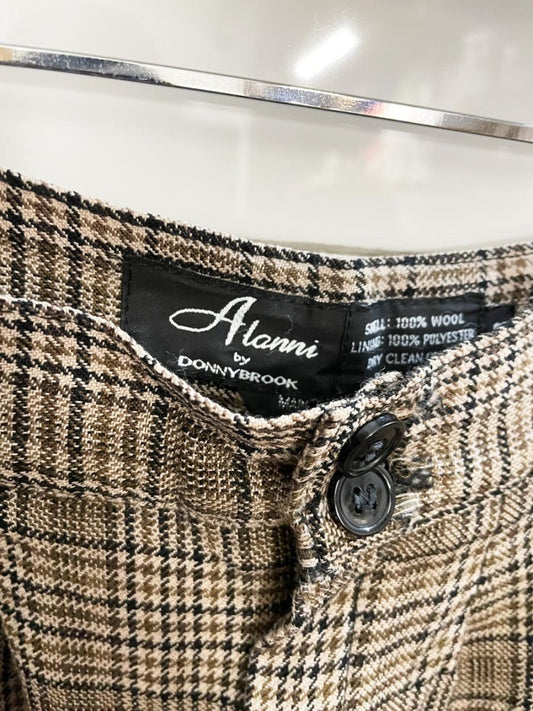 vintage alanni wool houndstooth pleated trouser - good market thrift store