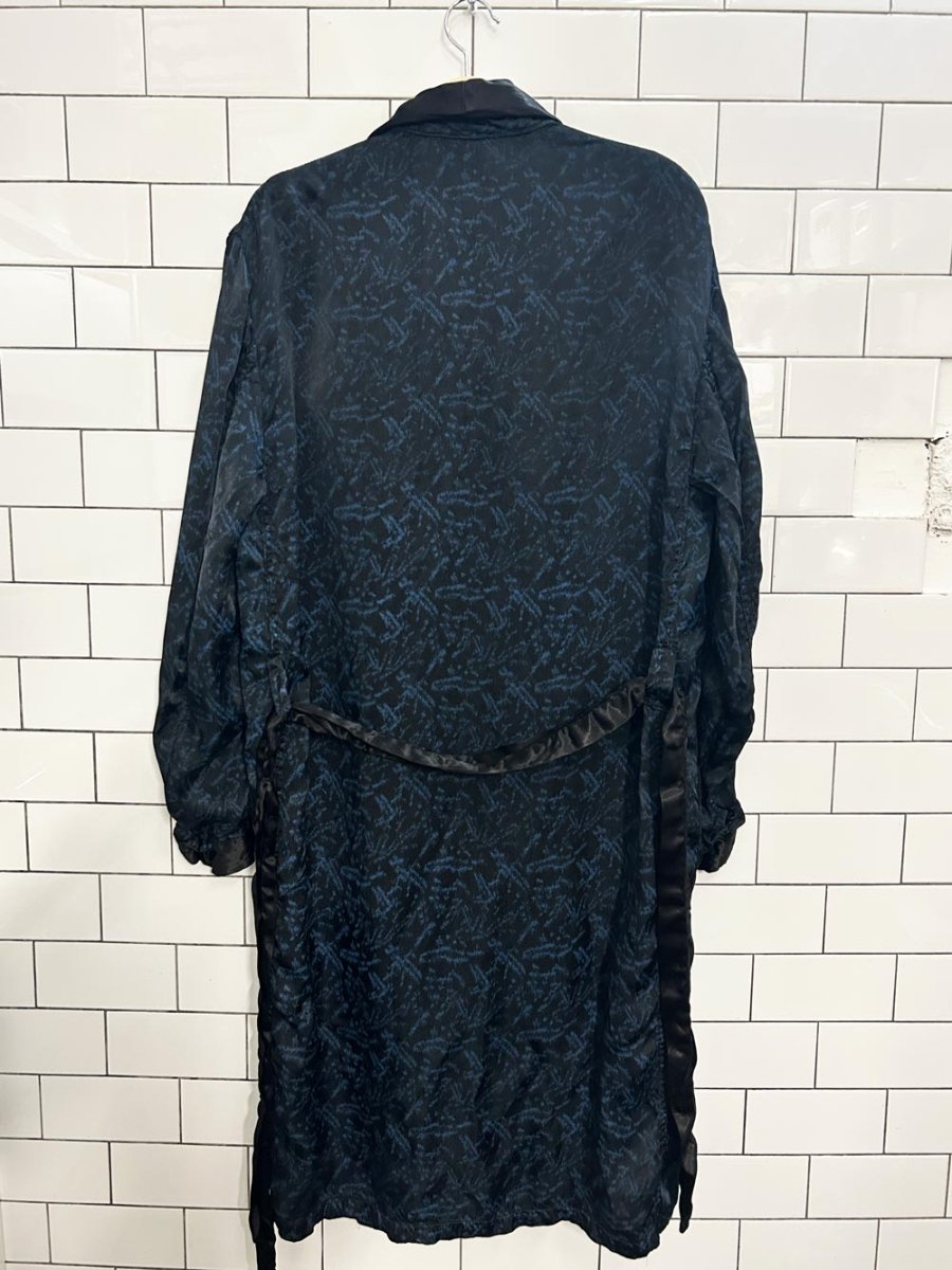 vintage 70s majestic silk brocade smoking dinner jacket robe - good market thrift store