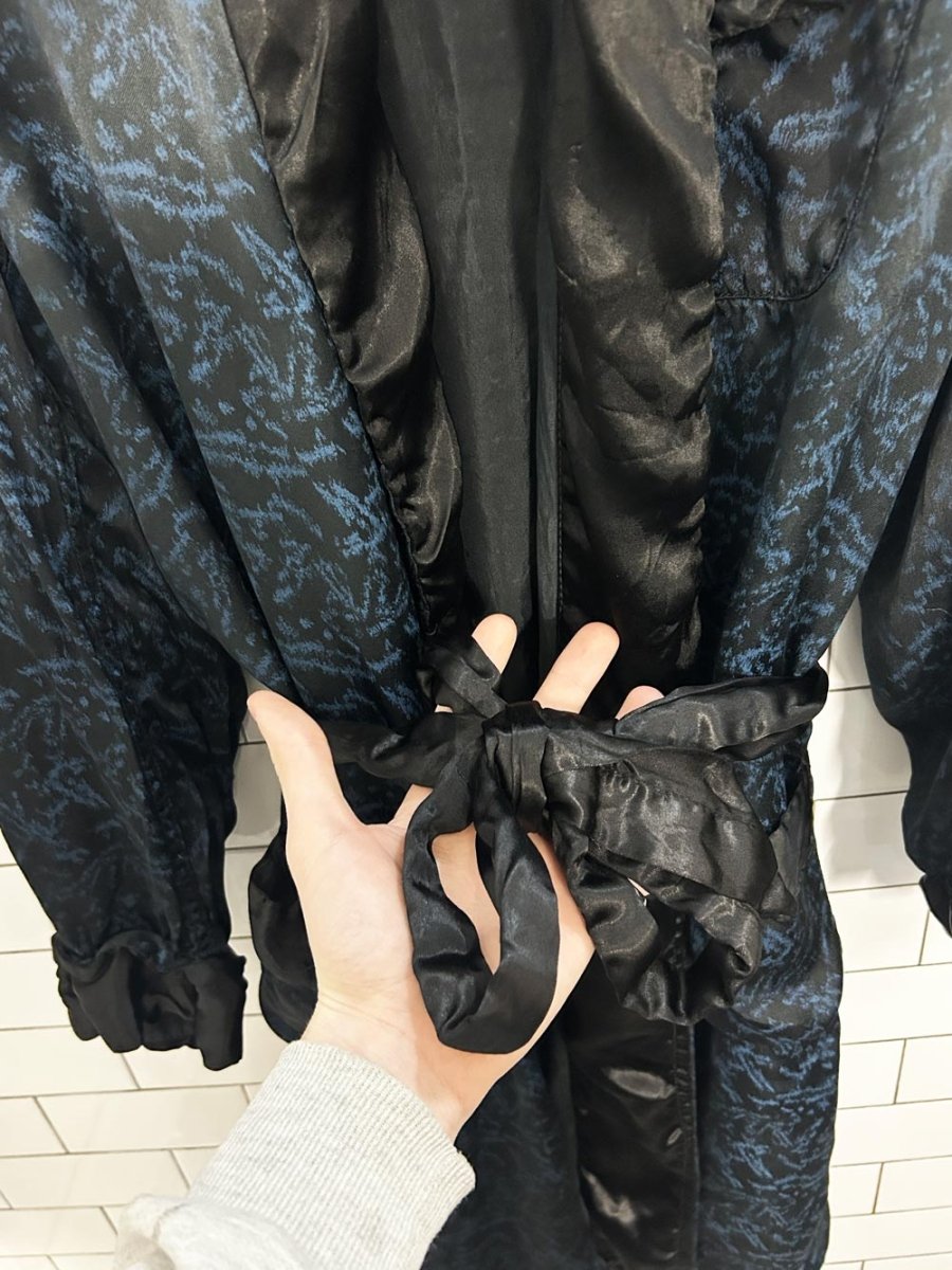 vintage 70s majestic silk brocade smoking dinner jacket robe - good market thrift store