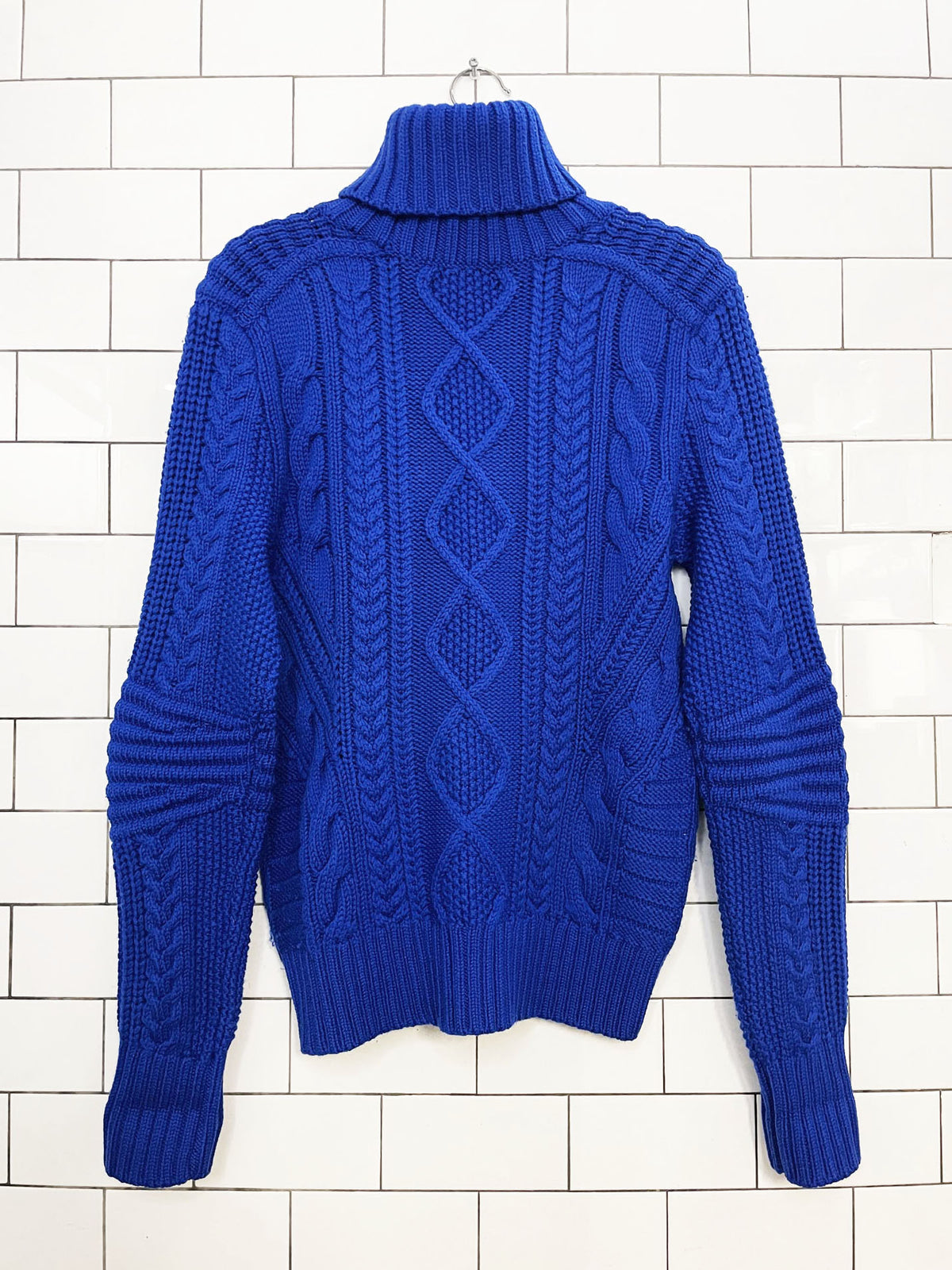 polo ralph lauren 100% merino wool cable knit turtleneck sweater