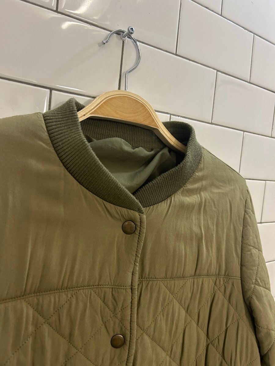 cozy layered quilted liner coat - good market thrift store