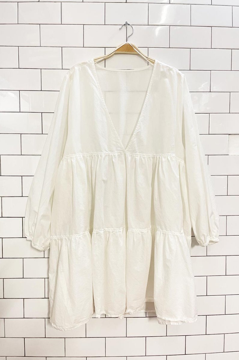 h&m 2024 poplin tiered beach dress - good market thrift store