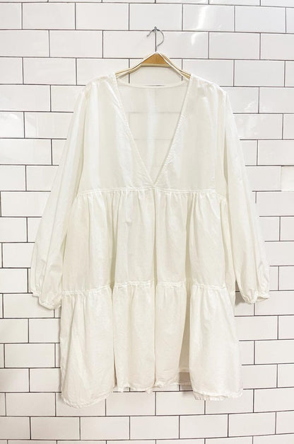 h&m 2024 poplin tiered beach dress - good market thrift store