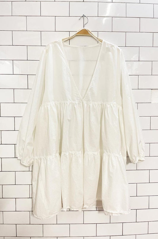 h&m 2024 poplin tiered beach dress - good market thrift store