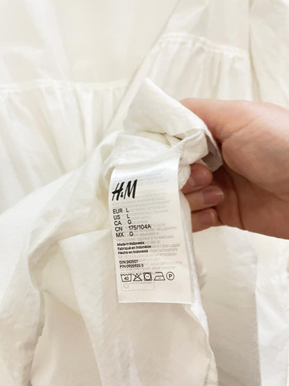 h&m 2024 poplin tiered beach dress - good market thrift store